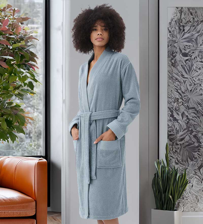Women's Turkish Cotton Terry Cloth Kimono Robe