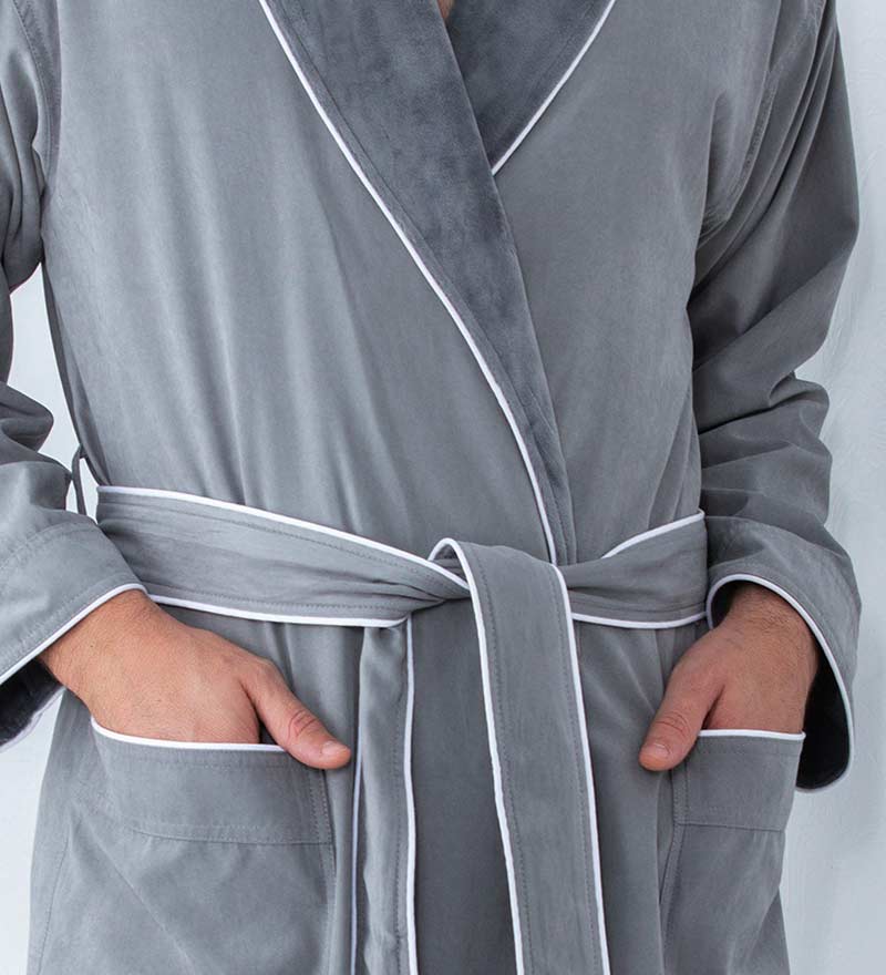 Men's Luxury Spa Robe Grey