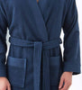 Men's Turkish Cotton Terry Cloth Kimono Robe Navy Macro