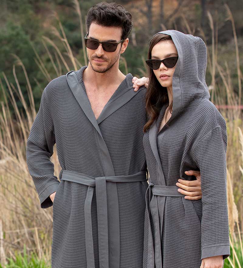 Men's good Kimono Robe, Turkish Cotton Bathrobe, Boho Kaftan, Towel Robe, Dressing Gown, Latte Kimono, Gift for him, woven pattern