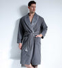 Microfiber Spa Robe for Men Charcoal Front