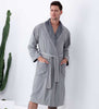 Men's Luxury Spa Robe Grey Front