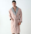 Men's Luxury Spa Robe Pink Front