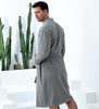 Men's Turkish Cotton Terry Cloth Kimono Robe Gray Back