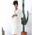 Women's Turkish Cotton Terry Cloth Robe White Front