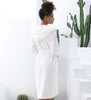 Women's Turkish Cotton Terry Cloth Robe White Back