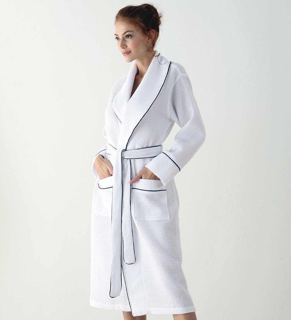 Women's Full Length Waffle Hotel Robe