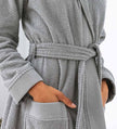 Women's Hooded Turkish Cotton Terry Robe Grey