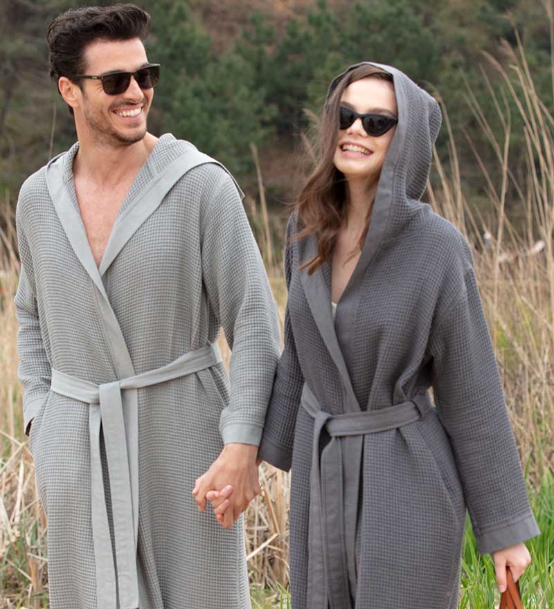 Cotton waffle dressing gowns ladies best sale