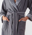 Women's Microfiber Spa Robe Charcoal